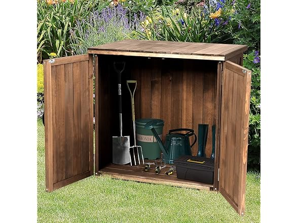 GRAFFY Garden Wooden Storage Shed