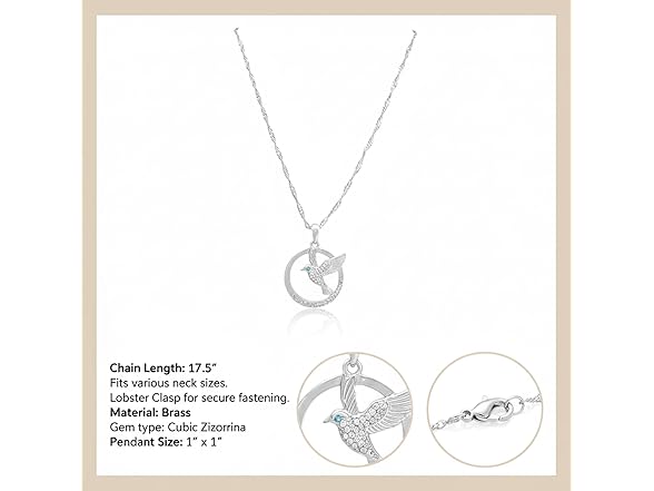 Silver Hummingbird Necklace