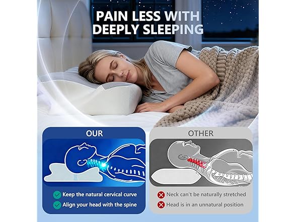 BNXIANG Cervical Neck Pillow
