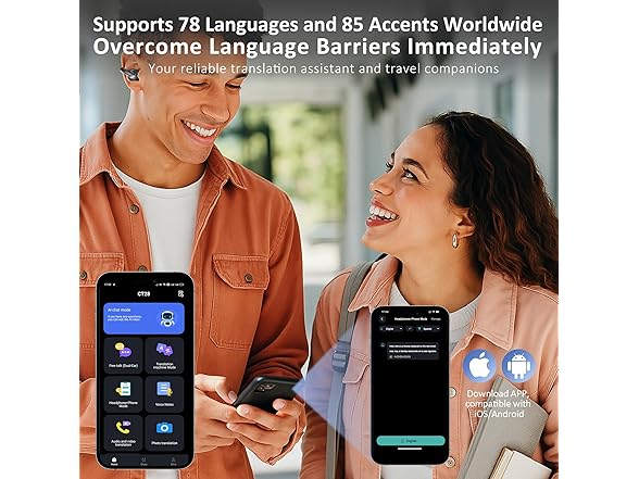 IAMJOY AI Language Translation Earbuds Real Time