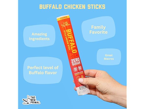 1CT The New Primal All Natural Chicken Stick, Buffalo Style