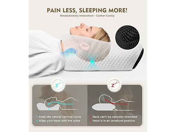 Osteo W0012 Cervical Bed Pillow for Neck Pain Relief