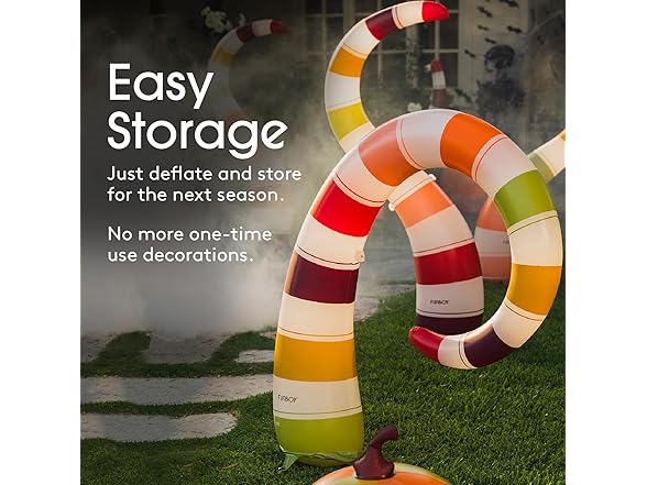 FUNBOY Giant Inflatable Light-Up Yard Snake