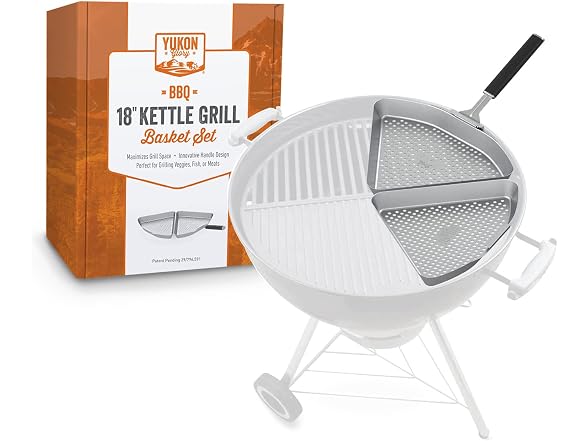 Yukon BBQ Grill Basket for Kettle Grills