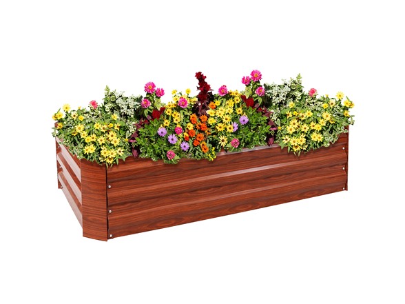 Sunnydaze 48" Galvanized Steel Raised Garden Bed