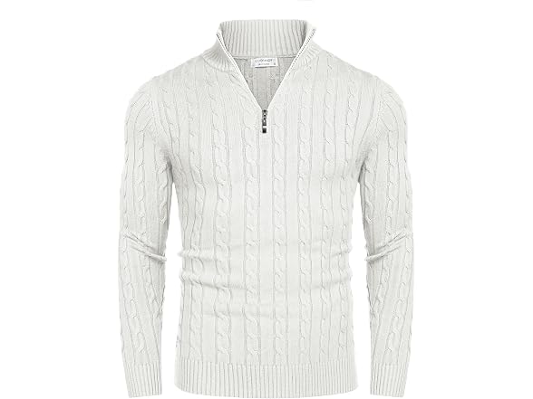 Coofandy Men (XXL) Half Zip Sweater Slim Pullover