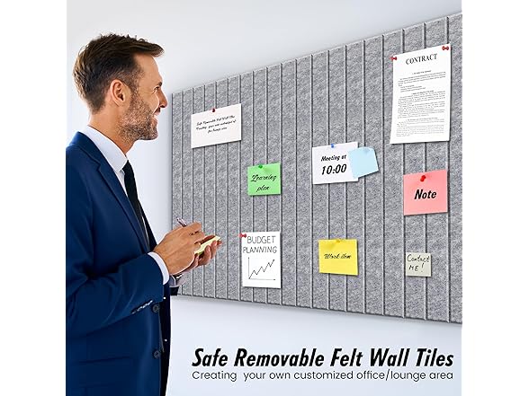 femst Large Grey Felt Bulletin Board