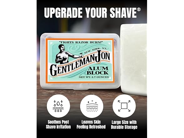 Gentleman Jon 3 7 Ounce Alum Block Plastic Case