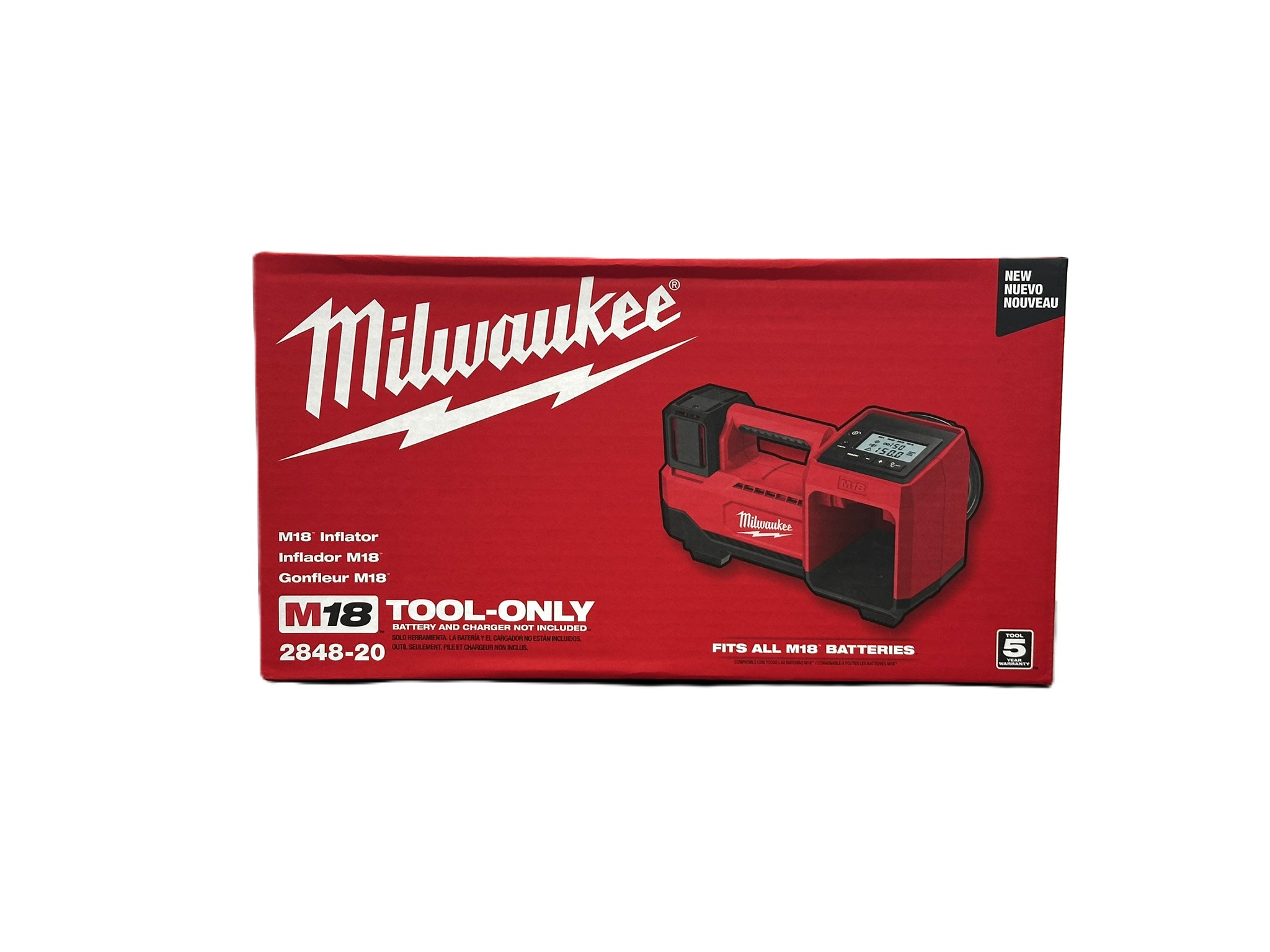 Milwaukee 2848-20 M18 18V Portable Inflator (Open Box) - Gallery 4