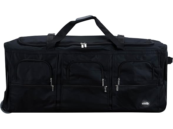 Rockland Rolling Duffel Bag, Black, 40"