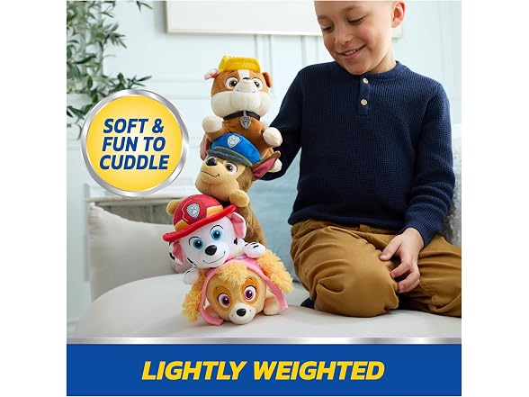 Paw Patrol GUND Rubble Plush Weighted 8”