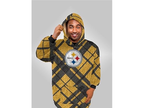 NFL Sherpa Flannel Hoodie Blanket - Choose Team