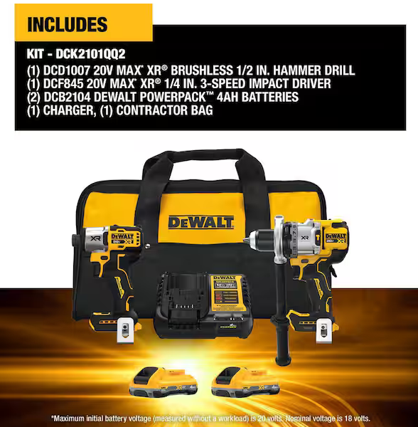 DEWALT DCK2101QQ2 20V MAX 2-Tool Combo Kit - Gallery 4