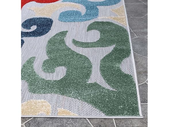 Superior Aldaine Indoor Outdoor Rug 8'x10' Vintage Damask
