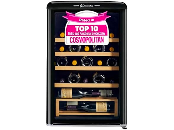Unique Appliances Classic Retro 21" 28-Bottle Wine Cooler