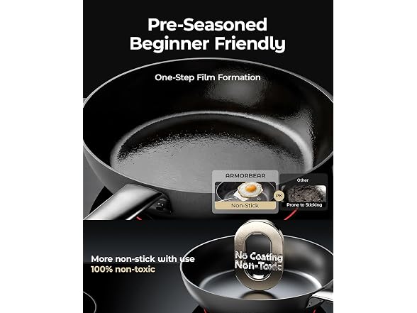 Armorbear 10" Carbon Steel Frying Pan