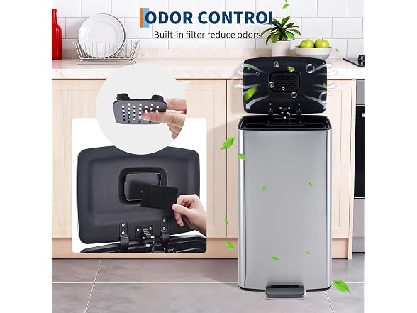 OUTLANE 40L / 10.6 Gal Kitchen Trash Can