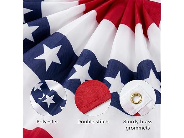 Coneatness 3 x 6 Ft USA Bunting Flags