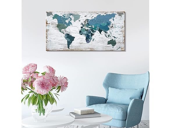 ZEYDRT World Map Wall Decor