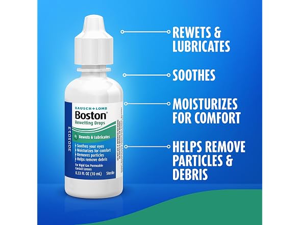 Boston Rewetting Drops RGP Contact Lens Comfort