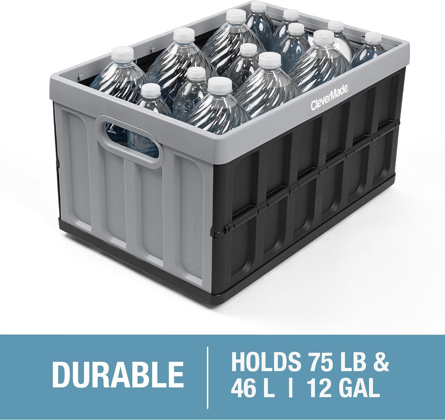 CleverMade Collapsible Storage Bins with Lids (46L, 3 Pack) - Gallery 16