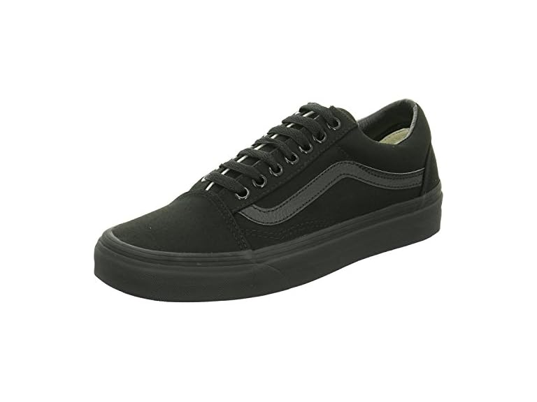 Vans Old Skool Skate Shoe Unisex,  Black/Black, 5.5 Men / 7 Women