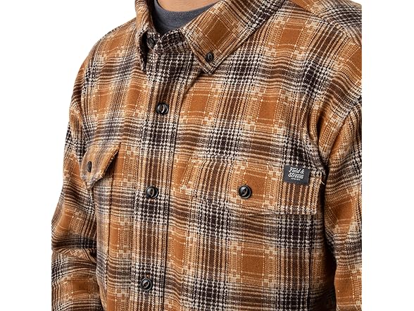 Field Stream Mens Bushveldt Plaid Knit Shirt