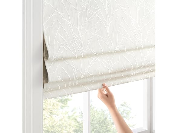Eclipse Drew Roman Shades 36"x64", White