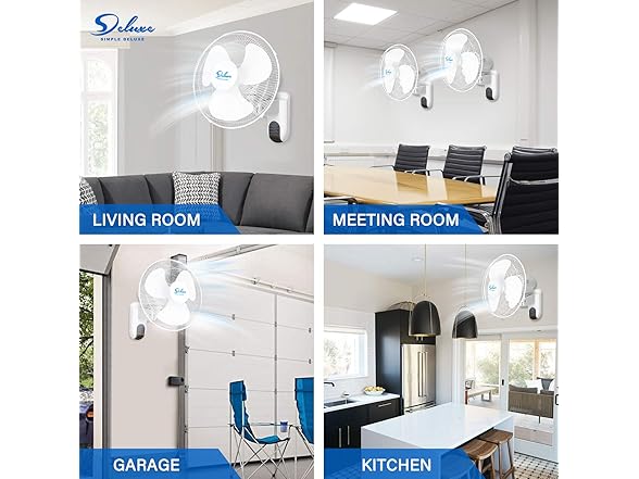 Simple Deluxe 16" Digital Wall Mount Fan