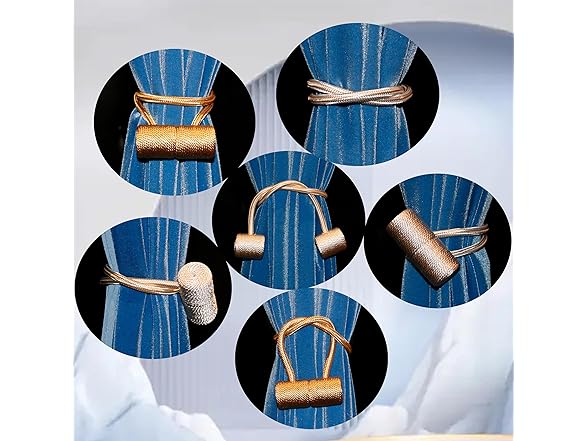 JoySusie 2 Pack Magnetic Curtain Tieback