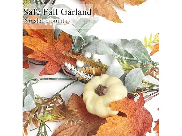 TISEMENT 6FT Fall Pumpkin Garland