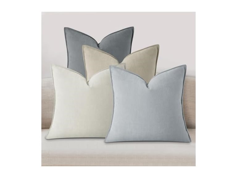 Silkena W0508 Throw Pillow Covers 18x18 Inch