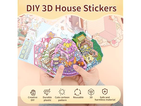 30 Sets DIY 3D House Stickers