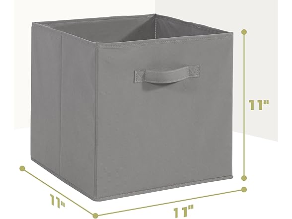 STORAGEIDEAS 11x11 Storage Bins, Set of 10 Grey