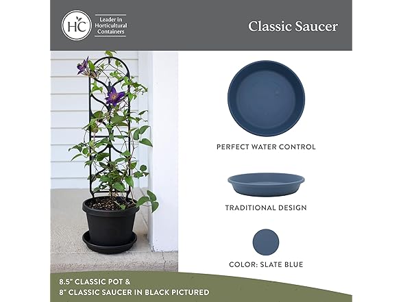 HC Plant Saucer 21in Slate Blue