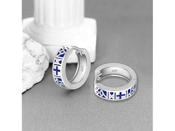 Viking Rune Hoop Earrings