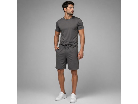 6Pc Mens Poly Tech Lounge Set