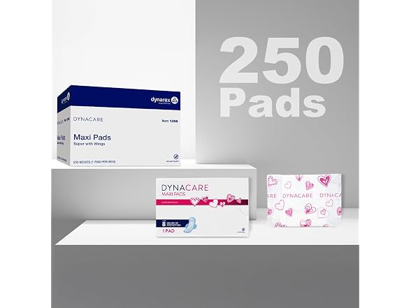 Dynarex Super Maxi Pads with Wings High Absorbency