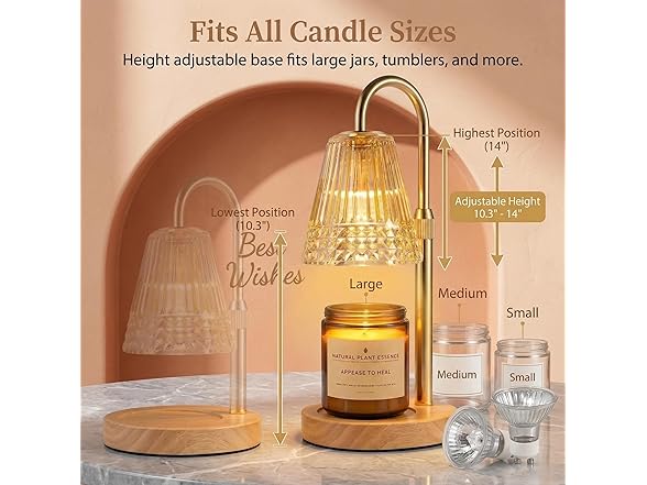 micieitie Candle Warmer Lamp with Timer and Dimmer