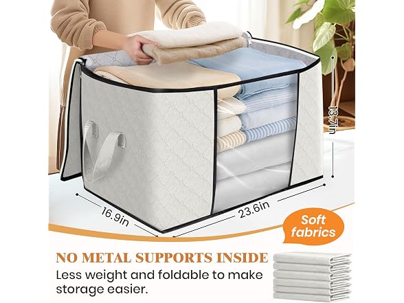 Fab totes 90L Ivory 10 Pack Storage Bags