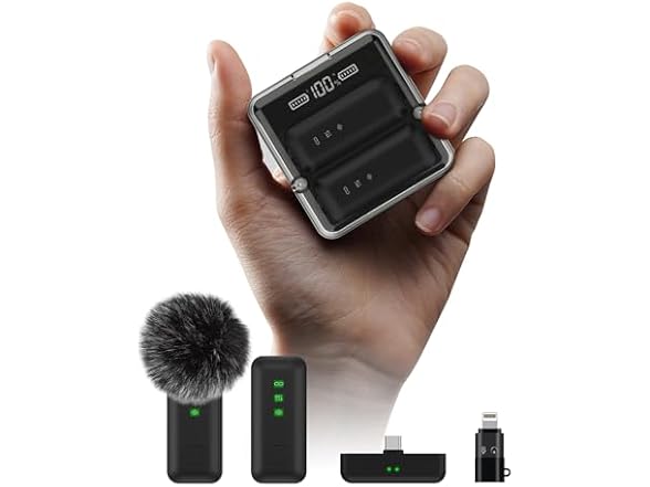 IVANKY 2Pcs Mini Wireless Lavalier Microphone