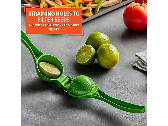 IMUSA Cast Aluminum Lime Squeezer, Green