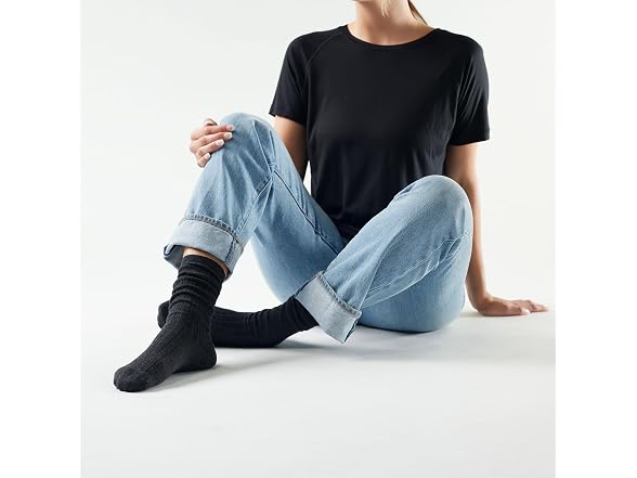 Smartwool Women Everyday Slouchy Rib Crew Socks - Gallery 3