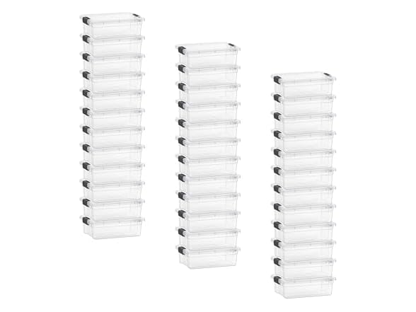 Superio Clear Storage Box 2.3 Quart 36 Pack