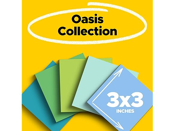 Post-it Recycled Notes 3x3 12pk Oasis