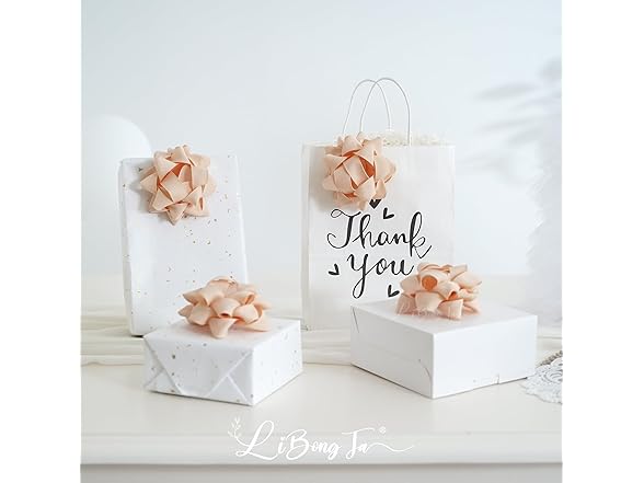 LiBongTa Gift Bows Rose Gold 4.5" (6pk)