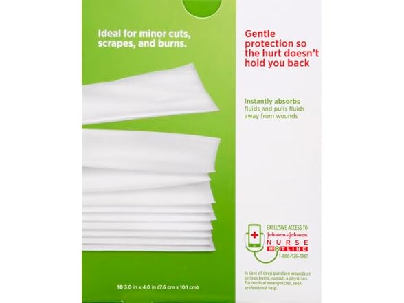 Johnson & Johnson Band-Aid Nonstick Pads 3X4, 10ct