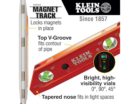 Klein Tools 935RBLT Level 9" Lighted