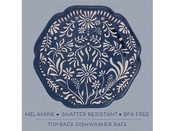 Karma, 8.75 inches Melamine Salad Plates Set of 4, Autumnal Spice