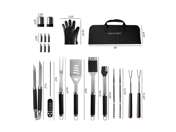 North Point 20 Piece BBQ Tool Set - Gallery 3